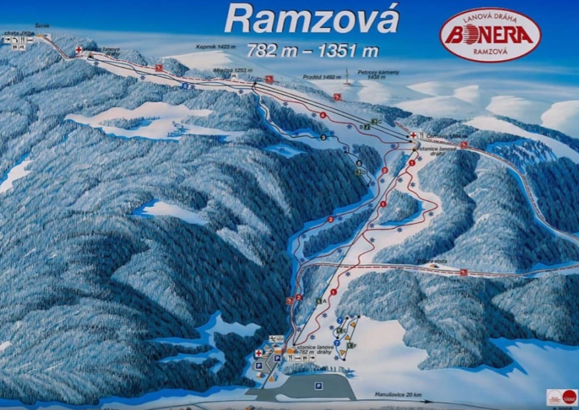 Ramzová, Petříkov a Ostružná